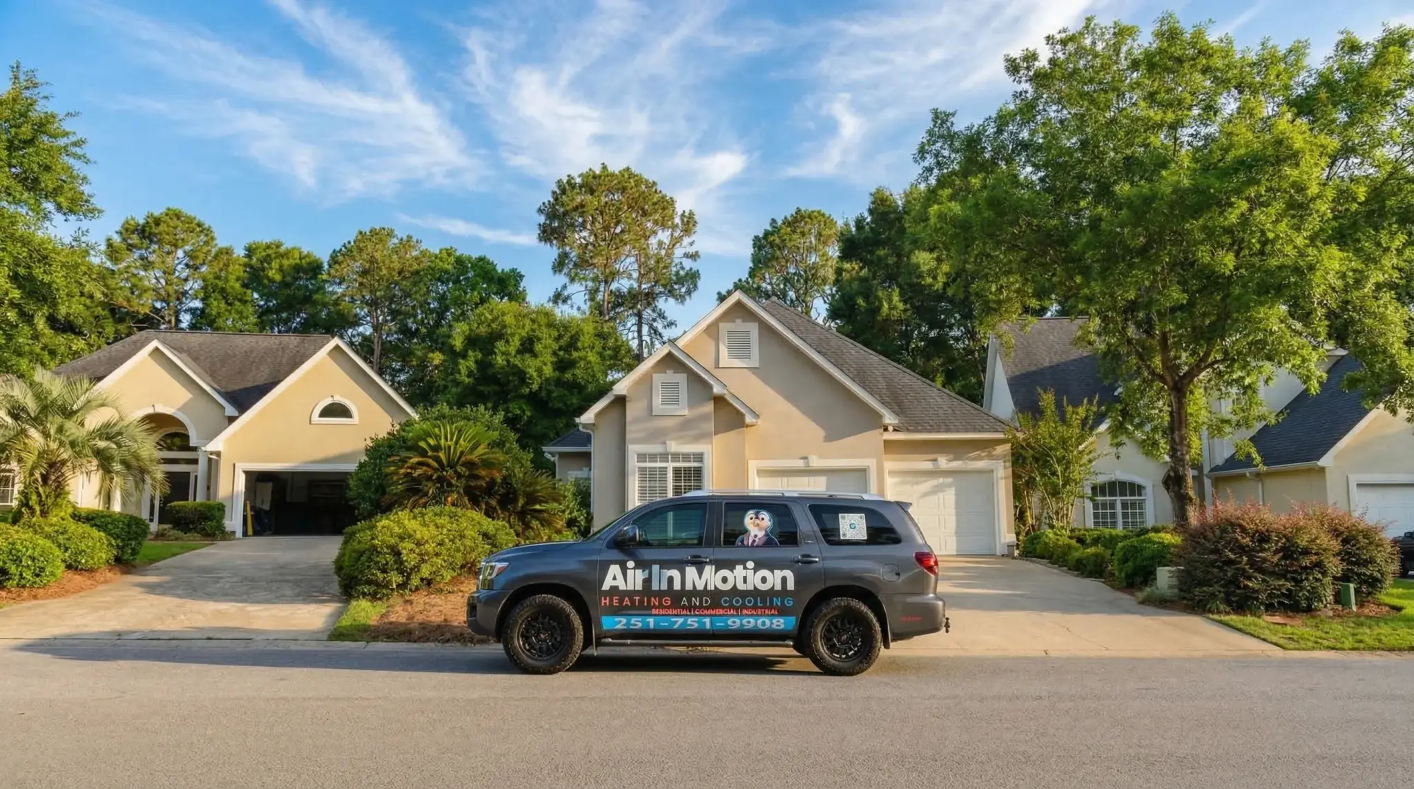 Aim technician installing a new AC system